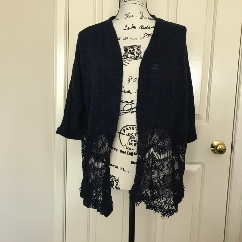 Women's Maurices Navy Cardigan M